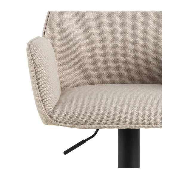 Smėlio spalvos reguliuojamo aukščio/su porankiais baro taburetė (sėdynės aukštis 85 cm) Glenda – Actona-image-3