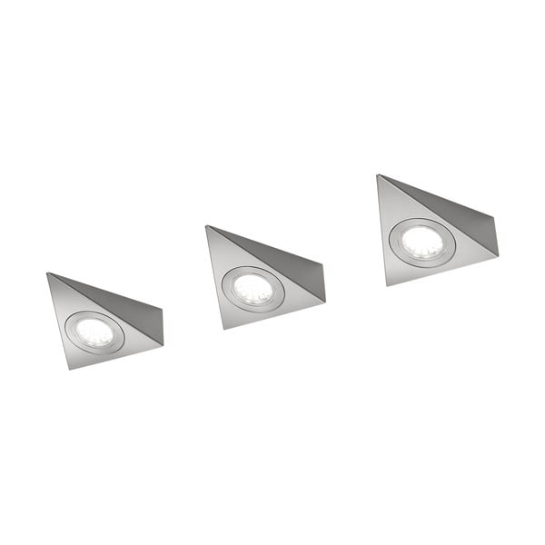 Sidabrinės spalvos metalinis LED sieninis šviestuvas (ilgis 11 cm) Ecco - Trio