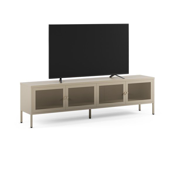 Kreminės spalvos iš metalo TV spintelė 160x50x35 cm Fayna – Marckeric-image-2