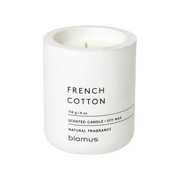 Aromatinė žvakė iš sojų vaško degimo laikas 24 h Fraga: French Cotton – Blomus