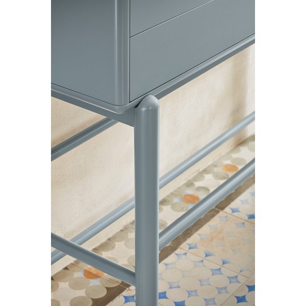Konsolinis staliukas mėlynos spalvos/pilkos spalvos 35x120 cm Corvo – Teulat-image-4