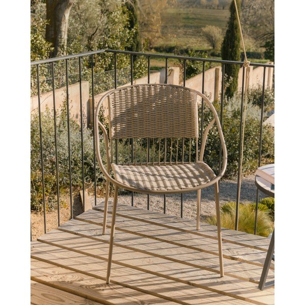 Taupe spalvos sodo kėdė Atrani – Kave Home-image-2