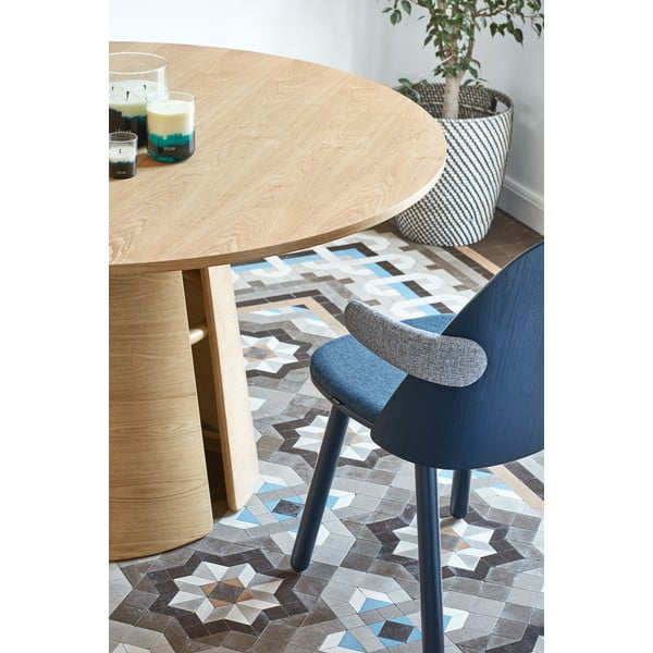 Apvalios formos valgomojo stalas natūralios spalvos iš ąžuolo ø 137 cm Cep – Teulat-image-2