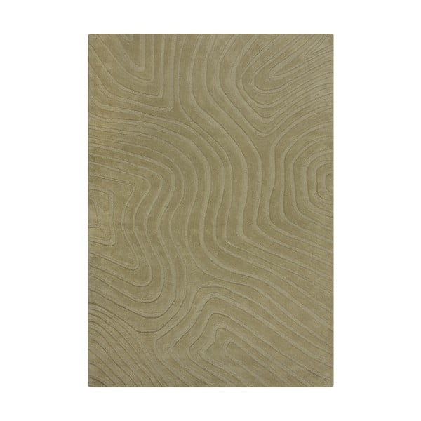 Rankų darbo iš vilnos kilimas khaki spalvos 200x290 cm Mesmerise Sage – Flair Rugs
