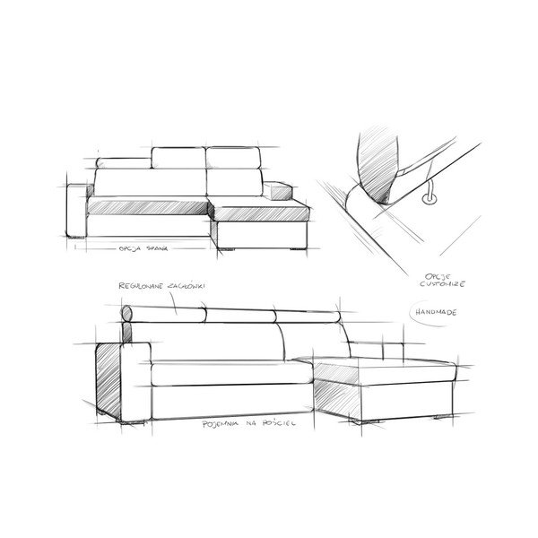 Pilka kampinė sofa Custom Form Atlantida, kampas kairėje-image-3