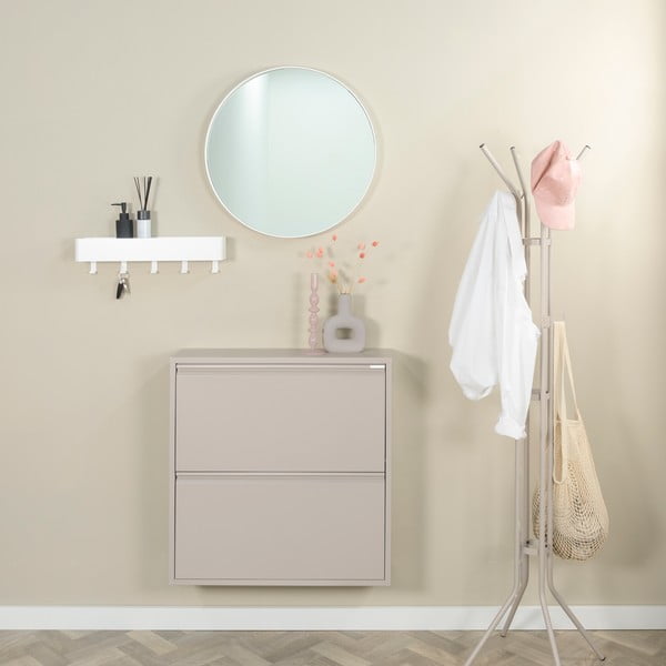 Taupe spalvos iš metalo atlenkiama spintelė batams 75x77,5x22,5 cm Billy – Spinder Design-image-4