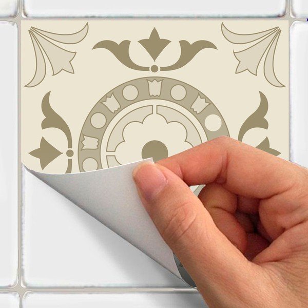 60 sieninių lipdukų rinkinys Ambiance Wall Decal Cement Tiles Fortunato, 15 x 15 cm-image-3
