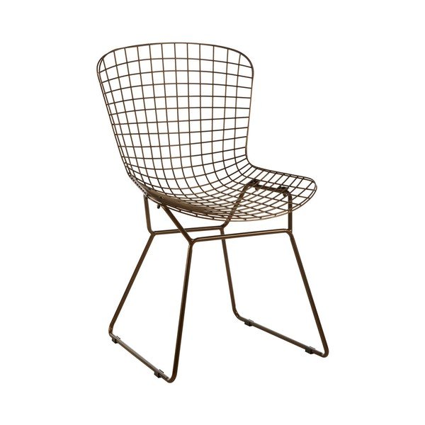 Bronzinės spalvos iš metalo valgomojo kėdė District – Premier Housewares