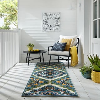 Lauko kilimas mėlynos spalvos 80x230 cm Beach Floral – Flair Rugs