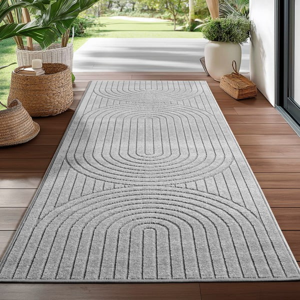 Pilkos spalvos lauko kilimas 80x250 cm Nova 1201 – Ayyildiz Carpets-image-1