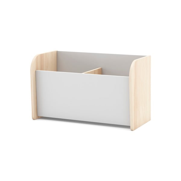 Vaikiška knygų spinta baltos spalvos 70x42 cm Esteban – Marckeric-image-2