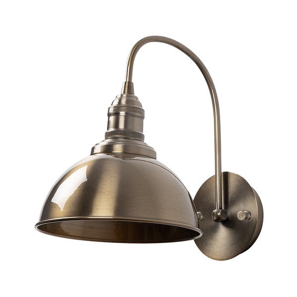 Žalvario spalvos sieninė lempa ø 21 cm Varzan – Opviq lights