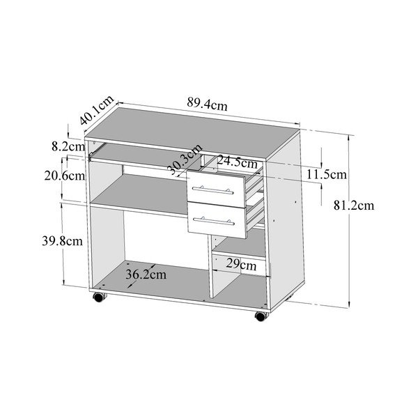 Pilka mobili virtuvės spintelė su lentynomis TemaHome Marius-image-3