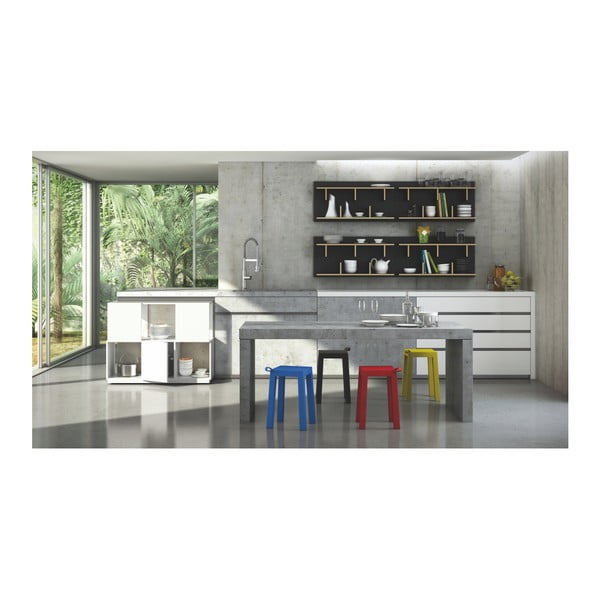 Juodos spalvos sieninių lentynų sistema TemaHome Bern, 230 x 90 cm-image-4