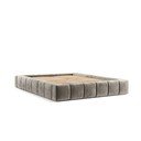 Dvigulė lova smėlio spalvos audiniu dengta su sandėliavimo vieta su lovos grotelėmis 160x200 cm Aruba L – Maison de Rêve