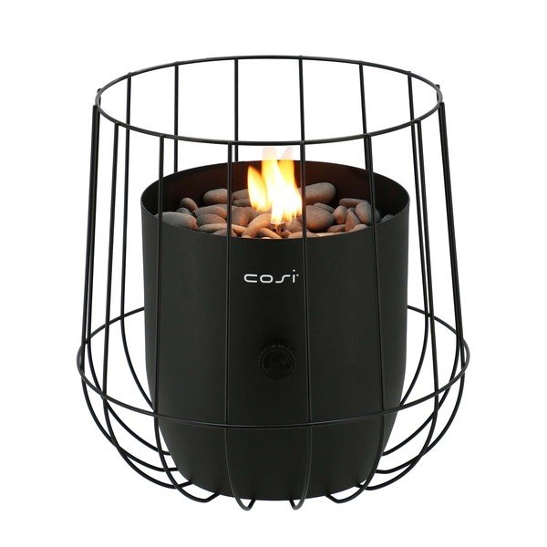 Juodos spalvos dujinė lempa Cosi Basket, aukštis 31 cm-image-2