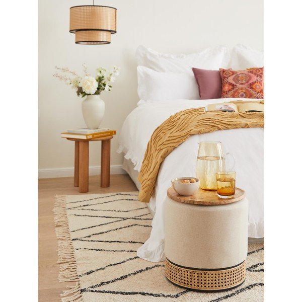 Smėlio spalvos pufas Westwing Collection Mara-image-4