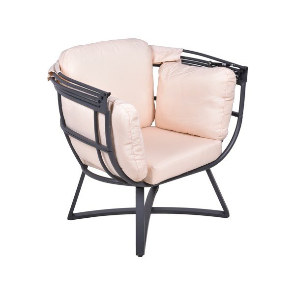 Metalinis sodo krėslas smėlio spalvos Delos – Garden Pleasure-image-1