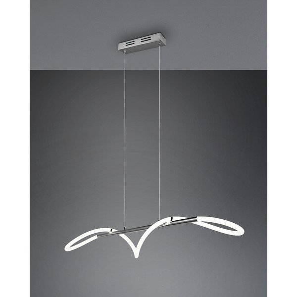 Sidabrinės spalvos iš metalo kabantis šviestuvas LED su pritemdymo funkcija Argos – Reality-image-3