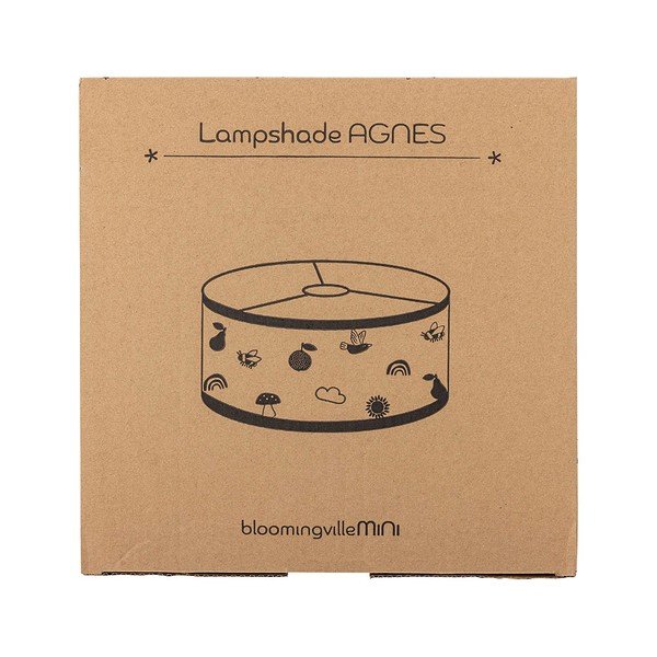 Baltos spalvos/rudos spalvos vaikiškas šviestuvo gaubtas ø 34 cm su tekstiliniu gaubtu Agnes – Bloomingville Mini-image-3