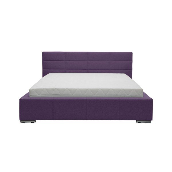 Violetinė dvigulė lova Mazzini Beds Reve, 160 x 200 cm-image-1