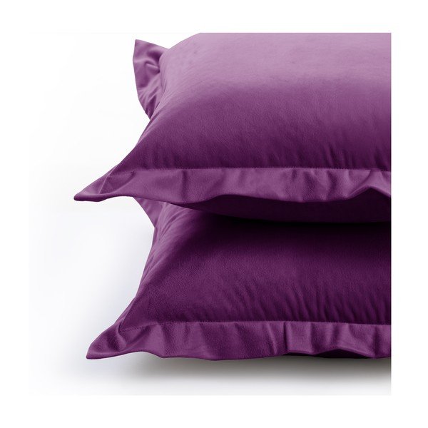 2 tamsiai violetinių pagalvės užvalkalų rinkinys AmeliaHome, 45 x 45 cm