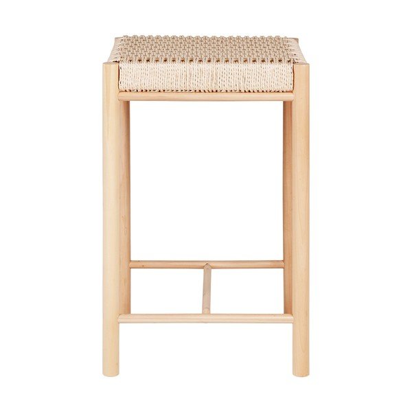 Iš tuopos masyvo baro taburetė natūralios spalvos 66,5 cm Abano – House Nordic-image-3