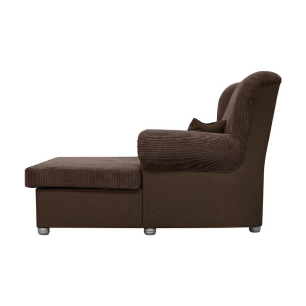 Tamsiai rudos spalvos krėslas iš kordinio velveto Lord – Ropez-image-3