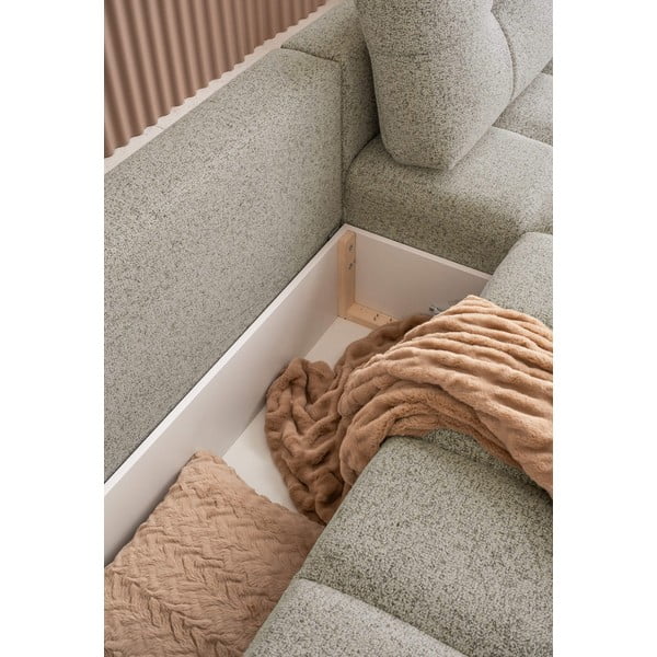 Šviesiai rudos spalvos sulankstoma/su sandėliavimo vieta modulinė kampinė sofa (su dešiniuoju kampu) Lulu – Miuform-image-2