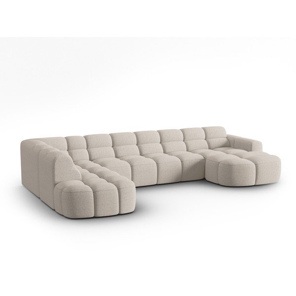 Kampinė sofa smėlio spalvos Lisa – Micadoni Home-image-3