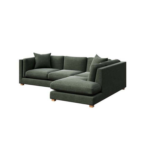 Kampinė sofa žalios spalvos (su dešiniuoju kampu) Pomo – Ame Yens-image-2