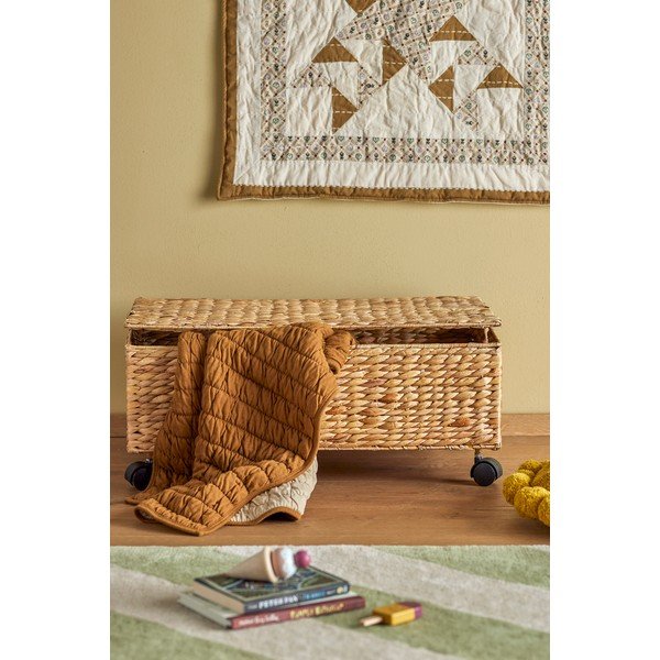 Iš vandens hiacinto vaikiška daiktadėžė natūralios spalvos 63x40x26 cm Nelas – Bloomingville Mini-image-1