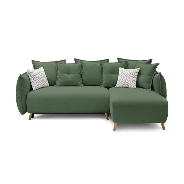 Sulankstoma ((modulinė)) kampinė sofa žalios spalvos Nessa – Bobochic Paris-image-3