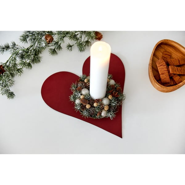 Iš eko odos padėkliukas 30x30 cm Heart Nupo – LIND DNA-image-2