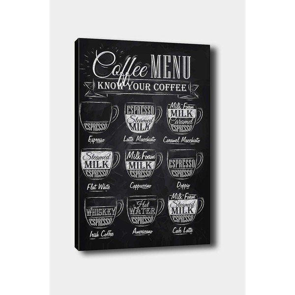 Paveikslas 50x70 cm Coffee Menu - Wallity-image-2