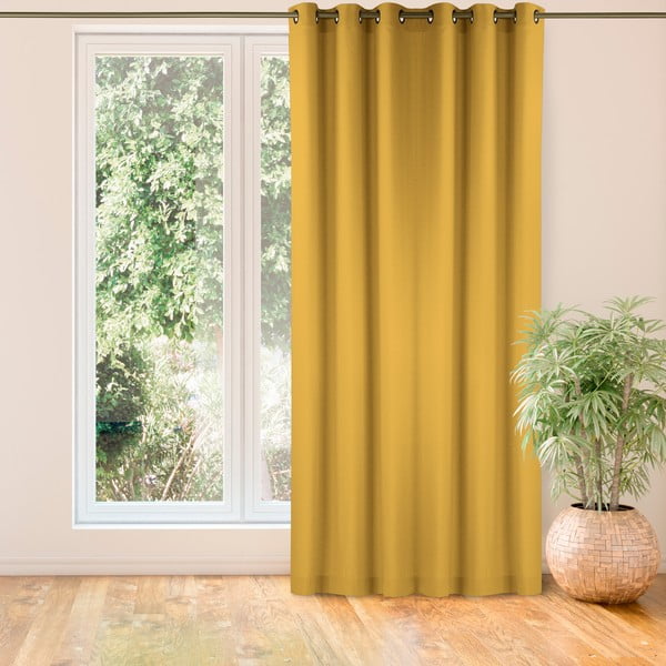 Garstyčių spalvos užuolaida 140x300 cm Carmena - Homede-image-1