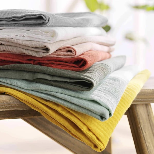 Iš muslino viengulė patalynė rožinės spalvos 140x200 cm Angelia – douceur d'intérieur-image-1