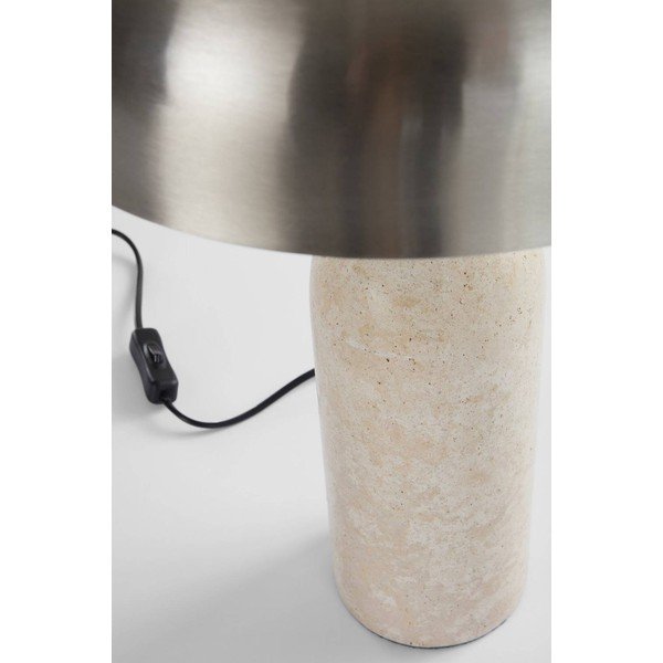 Sidabrinės spalvos 
iš travertino
 stalinis šviestuvas (aukštis 46 cm) Ina – Jotex-image-4