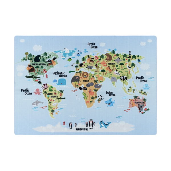 Vaikiškas kilimas šviesiai mėlynos spalvos 80x120 cm Play – Ayyildiz Carpets