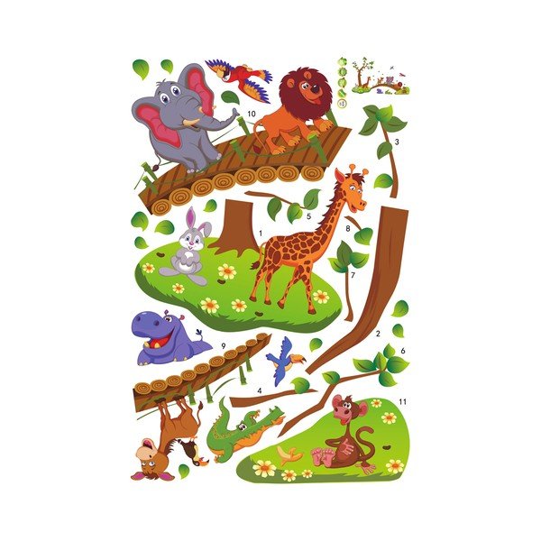 Sienų lipdukų rinkinys Ambiance Wooden Bridge-image-2