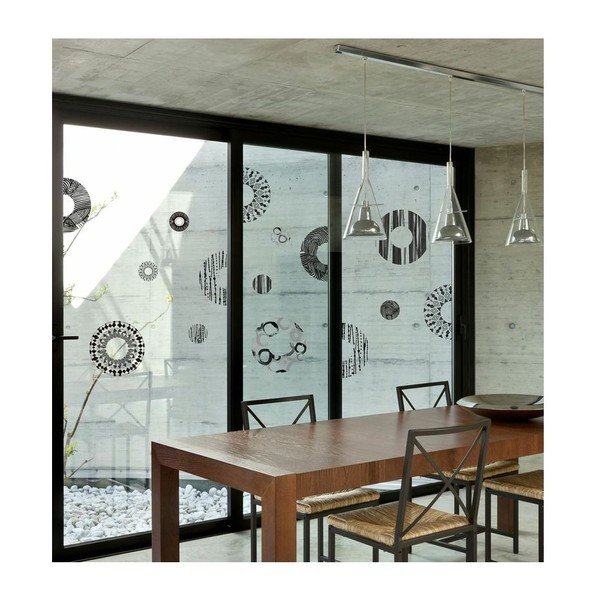 Sienų lipdukas su pilkos ir juodos spalvos ratais Ambiance-image-2