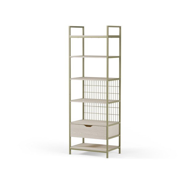 Žalios spalvos iš plieno knygų spinta  60x179,5x40 cm Amara – Marckeric-image-3