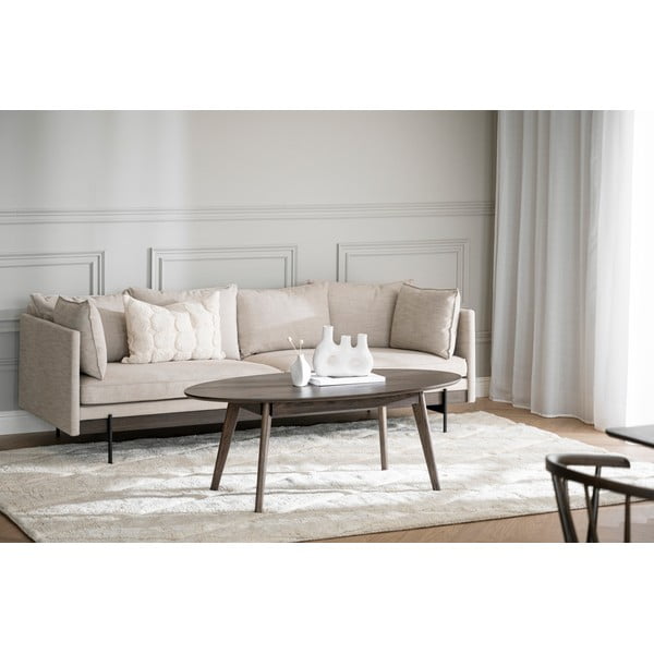 Kavos staliukas tamsiai rudos spalvos iš ąžuolo 65x130 cm Yumi – Rowico-image-1