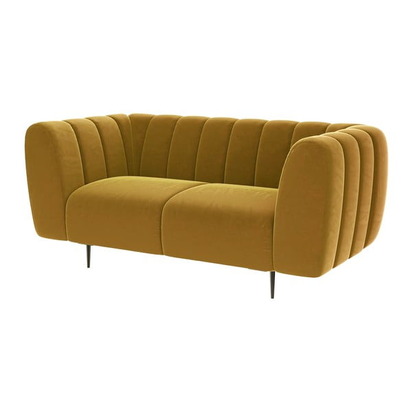 Geltona aksominė sofa Ghado Shel, 170 cm-image-2