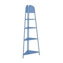 Mėlyna metalinė kampinė balkono lentyna ADDU MWH, aukštis 180 cm