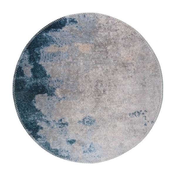 Skalbiamas apvalios formos kilimas mėlynos spalvos/pilkos spalvos ø 80 cm – Vitaus