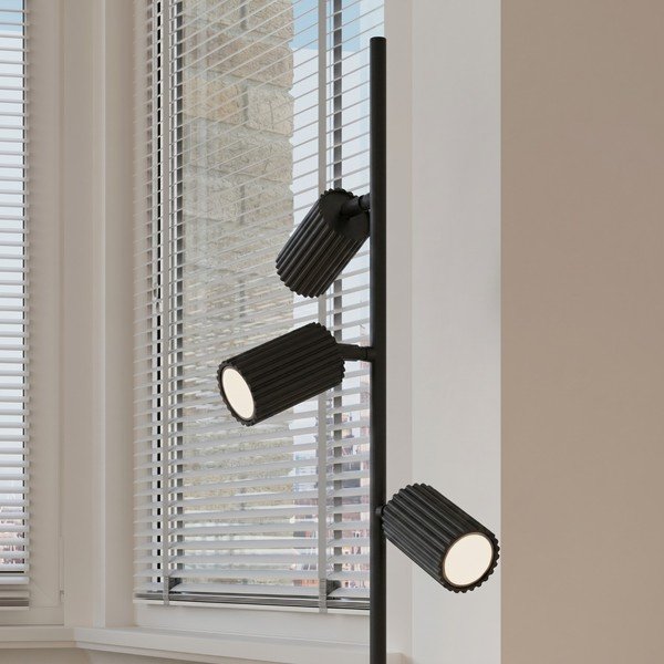 Juodos spalvos iš aliuminio pastatomas šviestuvas su sulankstoma konstrukcija (aukštis 155 cm) Gleam – Sollux-image-2