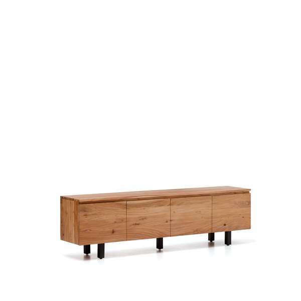 Natūralios spalvos iš akacijos masyvo TV spintelė 200x58x40 cm Uxue – Kave Home-image-4