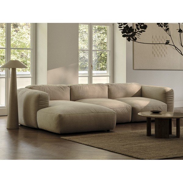 Modulinė sofos dalis šviesiai pilkos spalvos (su dešiniuoju kampu) Martina – Micadoni Home-image-1