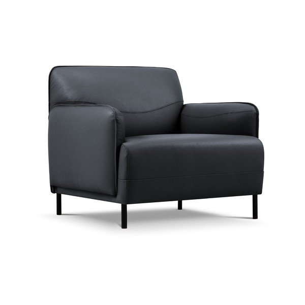 Mėlynas odinis krėslas Windsor & Co Sofas Neso